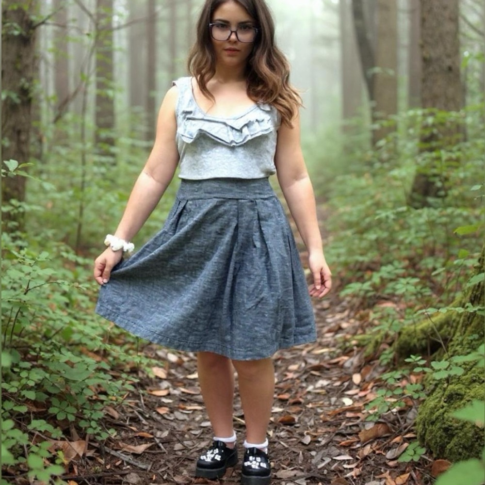 Derek Heart Gray Cotton Tank Dress – Size L  Y2K Cottagecore